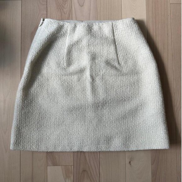 High-quality tweed knit skirt from Club Monaco beige size 00 - Picture 7 of 7